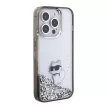 Karl Lagerfeld Liquid Glitter Choupette iPhone 15 Pro Max 6,7" KLHCP15XLKCNSK hátlap, tok, átlátszó
