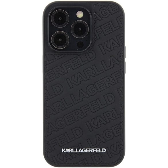 Karl Lagerfeld iPhone 15 Pro Max Quilted K Pattern (KLHCP15XPQKPMK) hátlap, tok, fekete