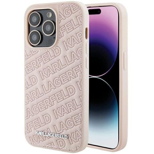 Karl Lagerfeld KLHCP15XPQKPMP Quilted K Pattern iPhone 15 Pro Max tok, rózsaszín