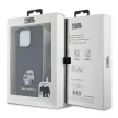 Karl Lagerfeld iPhone 15 Pro Max Crossbody Saffiano Metal Pin Karl & Choupette (KLHCP15XSAKCPSK) hátlap, tok, fekete