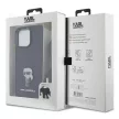 Karl Lagerfeld KLHCP15XSASKNPSK Crossbody Saffiano Monogram Metal Pin Karl & Choupette iPhone 15 Pro Max 6.7" tok, fekete