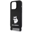 Karl Lagerfeld KLHCP15XSCBSCNK Crossbody Silicone Choupette iPhone 15 Pro Max 6.7" hátlap, tok, fekete