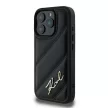 Karl Lagerfeld Quilted Signature KLHCP16LPQDSMGK iPhone 16 Pro 6.3" hátlap, tok, fekete