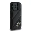 Karl Lagerfeld Quilted Signature KLHCP16LPQDSMGK iPhone 16 Pro 6.3" hátlap, tok, fekete