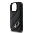 Karl Lagerfeld Quilted Signature KLHCP16LPQDSMGK iPhone 16 Pro 6.3" hátlap, tok, fekete