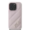 Karl Lagerfeld iPhone 16 Pro Quilted Signature (KLHCP16LPQDSMGP) hátlap, tok, rózsaszín