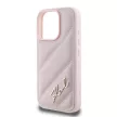 Karl Lagerfeld iPhone 16 Pro Quilted Signature (KLHCP16LPQDSMGP) hátlap, tok, rózsaszín