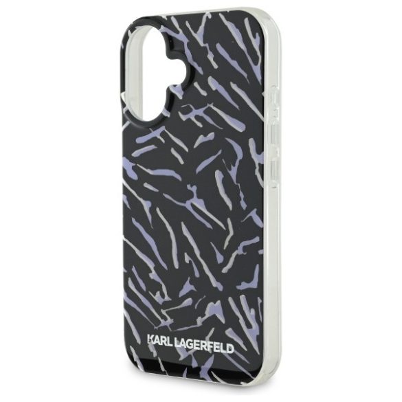 Karl Lagerfeld iPhone 16 Plus Zebra With Cord (KLHCP16MHZBPKCCU) hátlap, tok, lila