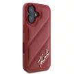 Karl Lagerfeld iPhone 16 Quilted Signature (KLHCP16SPQDSMGR) hátlap, tok, piros