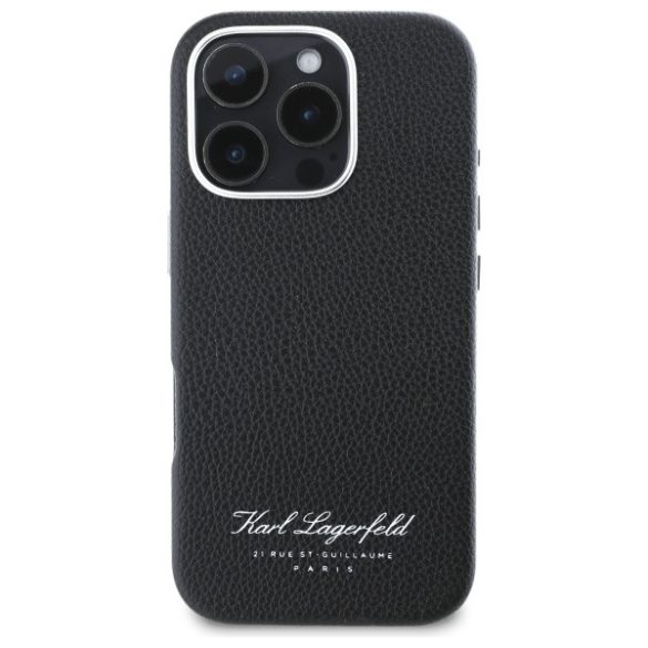 Karl Lagerfeld iPhone 16 Pro Max Hotel RSG (KLHCP16XPGWCMKHK) hátlap, tok, fekete