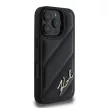 Karl Lagerfeld KLHCP16XPQDSMGK Quilted Signature iPhone 16 Pro Max 6.9" hátlap, tok, fekete