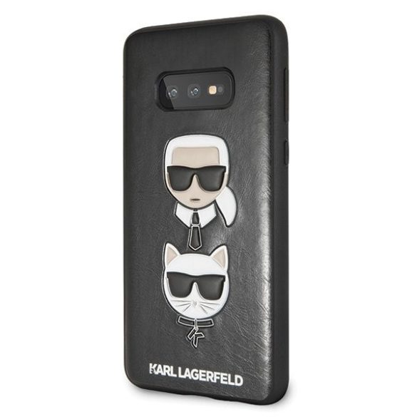 Karl Lagerfeld Samsung Galaxy S10e Karl and Choupette (KLHCS10LKICKCSBK) hátlap, tok, fekete