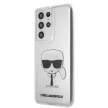 Karl Lagerfeld Samsung Galaxy S21 Ultra Karl Head (KLHCS21LKTR) hátlap, tok mintás, átlátszó