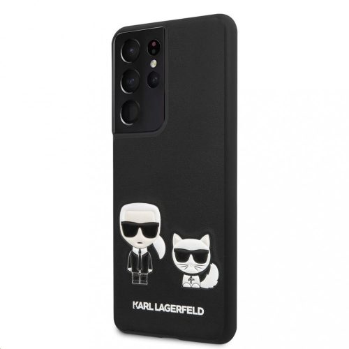 Karl Lagerfeld Samsung Galaxy S21 Ultra 3D Karl & Choupette Full Body (KLHCS21LPCUSKCBK) hátlap, tok, fekete