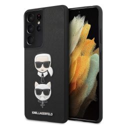   Karl Lagerfeld Samsung Galaxy S21 Ultra 3D Rubber Heads hátlap, tok, fekete
