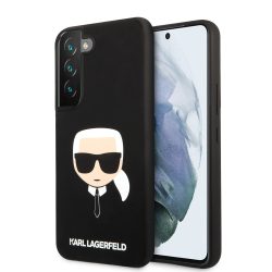   Karl Lagerfeld Samsung Galaxy S22 Silicone Karl's Head hátlap, tok, fekete