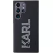 Karl Lagerfeld KLHCS24L3DMBKCK 3D Rubber Glitter Logo Samsung Galaxy S24 Ultra , hátlap, tok, fekete