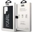 Karl Lagerfeld KLHCS24L3DMBKCK 3D Rubber Glitter Logo Samsung Galaxy S24 Ultra , hátlap, tok, fekete