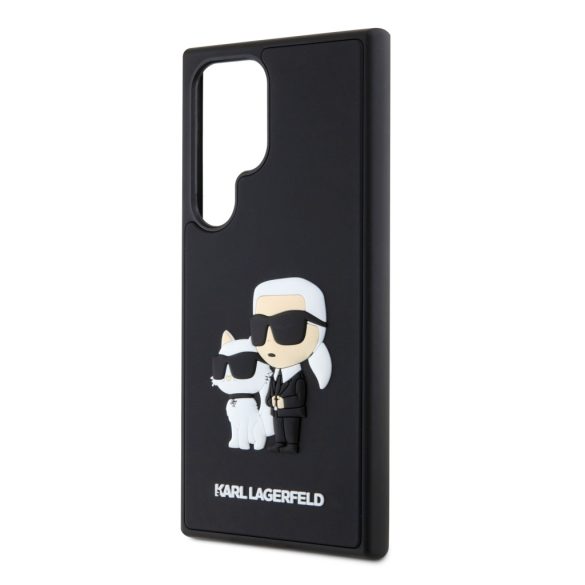 Karl Lagerfeld Samsung Galaxy S24 Ultra 3D Rubber Karl and Choupette KLHCS24L3DRKCNK hátlap, tok, fekete