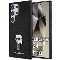   Karl Lagerfeld Samsung Galaxy S24 Ultra Ikonik Logo Metal Pin (KLHCS24LGKNPSK) hátlap, tok, fekete