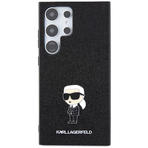 Karl Lagerfeld Samsung Galaxy S24 Ultra Ikonik Logo Metal Pin (KLHCS24LGKNPSK) hátlap, tok, fekete