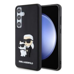   Karl Lagerfeld Samsung Galaxy S24 Plus 3D Rubber Karl and Choupette KLHCS24M3DRKCNK hátlap, tok, fekete