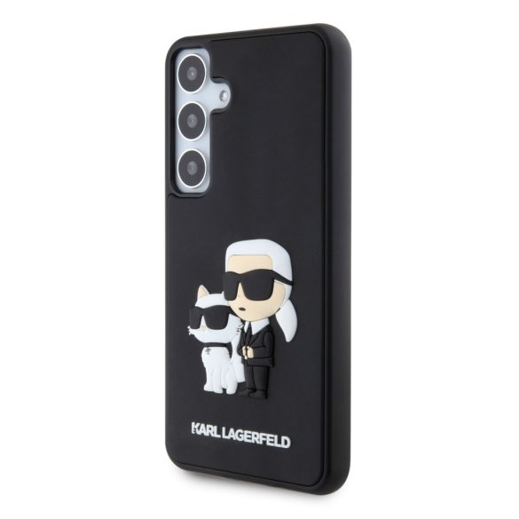 Karl Lagerfeld Samsung Galaxy S24 Plus 3D Rubber Karl and Choupette KLHCS24M3DRKCNK hátlap, tok, fekete