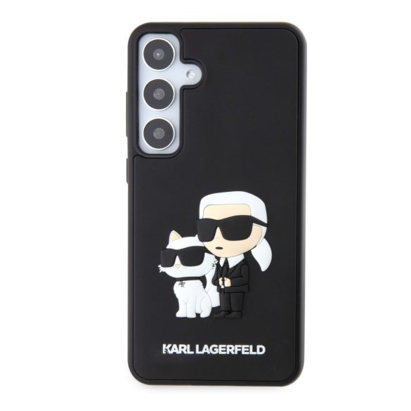 Karl Lagerfeld Samsung Galaxy S24 Plus 3D Rubber Karl and Choupette KLHCS24M3DRKCNK hátlap, tok, fekete