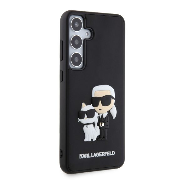 Karl Lagerfeld Samsung Galaxy S24 Plus 3D Rubber Karl and Choupette KLHCS24M3DRKCNK hátlap, tok, fekete