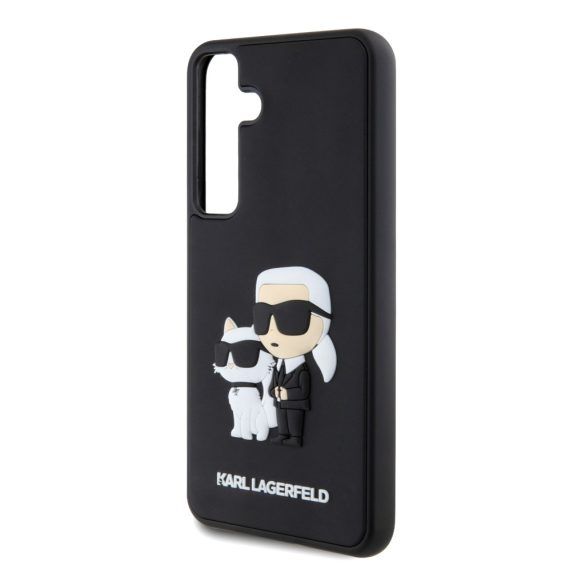 Karl Lagerfeld Samsung Galaxy S24 Plus 3D Rubber Karl and Choupette KLHCS24M3DRKCNK hátlap, tok, fekete