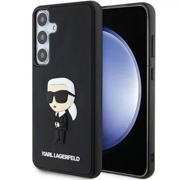   Karl Lagerfeld KLHCS24M3DRKINK Samsung Galaxy S24 Plus (3D GUMI IKONIK NFT) tok, fekete