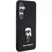 Karl Lagerfeld Fixed Glitter Ikonik Logo Metal Pin Samsung Galaxy S24 Plus KLHCS24MGKNPSK tok, fekete