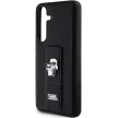 Karl Lagerfeld KLHCS24MGSAKCPK Samsung Galaxy S24 Plus (GRIPSTAND SAFFIANO KC PINS) tok, fekete