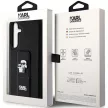 Karl Lagerfeld KLHCS24MGSAKCPK Samsung Galaxy S24 Plus (GRIPSTAND SAFFIANO KC PINS) tok, fekete