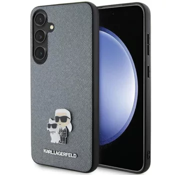   Karl Lagerfeld KLHCS24MPSAKCMPG Samsung Galaxy S24 Plus (PU Saffiano Karl and Choupette) tok, szürke