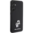 Karl Lagerfeld KLHCS24MPSAKCMPK Saffiano Karl & Choupette Metal Pin Samsung Galaxy S24 Plus hátlap, tok, fekete