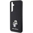 Karl Lagerfeld KLHCS24MPSAKCMPK Saffiano Karl & Choupette Metal Pin Samsung Galaxy S24 Plus hátlap, tok, fekete