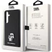 Karl Lagerfeld KLHCS24MPSAKCMPK Saffiano Karl & Choupette Metal Pin Samsung Galaxy S24 Plus hátlap, tok, fekete