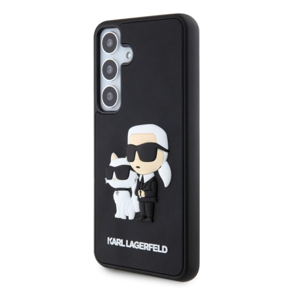 Karl Lagerfeld Samsung Galaxy S24 3D Rubber Karl and Choupette KLHCS24S3DRKCNK hátlap, tok, fekete