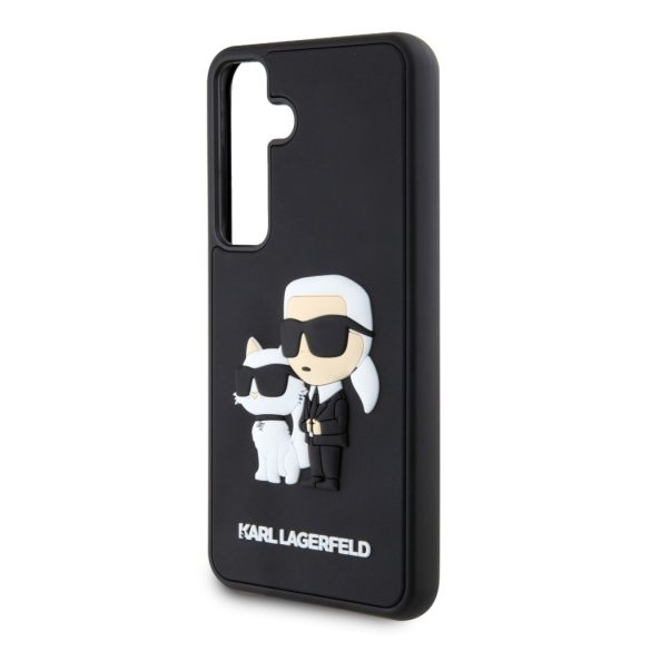 Karl Lagerfeld Samsung Galaxy S24 3D Rubber Karl and Choupette KLHCS24S3DRKCNK hátlap, tok, fekete