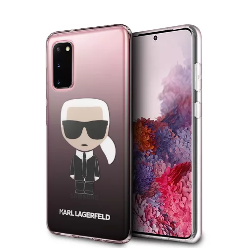 Karl Lagerfeld Samsung Galaxy S20 Degrade Ikonik Full Body (KLHCS62TRDFKBK) hátlap, tok, fekete