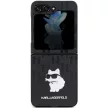 Karl Lagerfeld Samsung Galaxy Z Flip 5 Monogram Choupette Pin (KLHCZF5SAPCHNPK) hátlap, tok, fekete