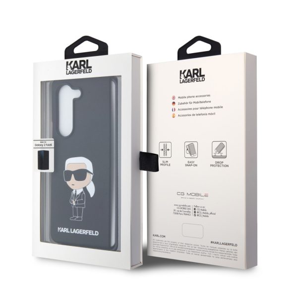 Karl Lagerfeld Samsung Galaxy Z Fold 5 Liquid Silicone Ikonik NFT (KLHCZFD5SNIKBCK) hátlap, tok, fekete