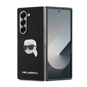   Karl Lagerfeld KLHCZFD6PGKSKSKIHK Saffiano Monogram Head Pin Samsung Z Fold 6 F956 hátlap, tok, fekete