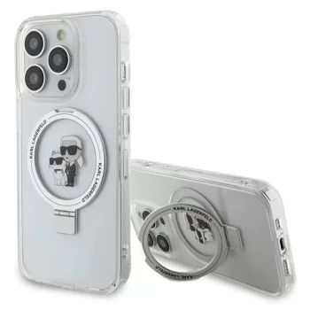   Karl Lagerfeld Ring Stand Karl&Choupette MagSafe case for iPhone 13 Pro/13 tok, fehér