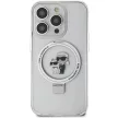 Karl Lagerfeld Ring Stand Karl&Choupette MagSafe case for iPhone 13 Pro/13 tok, fehér