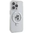 Karl Lagerfeld Ring Stand Karl&Choupette MagSafe case for iPhone 13 Pro/13 tok, fehér