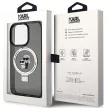 Karl Lagerfeld KLHMP13LHMRSKCK Ring Stand Karl&Choupette MagSafe iPhone 13 Pro 6.1", hátlap, tok, fekete