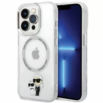  Karl Lagerfeld Magsafe IML NFT Karl & Choupette iPhone 13 Pro 6,1" KLHMP13LHNKCIT hátlap, tok, átlátszó