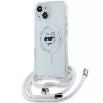   Karl Lagerfeld KLHMP13MHCCHNT IML Choupette Head & Cord Magsafe iPhone 13 6.1" hátlap, tok, átlátszó